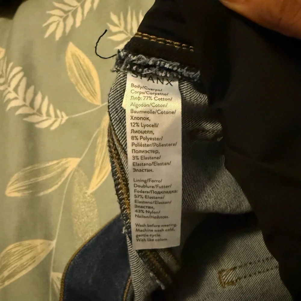 SPANX Dark Blue Skinny Jeans Size M - Picture 6 of 8